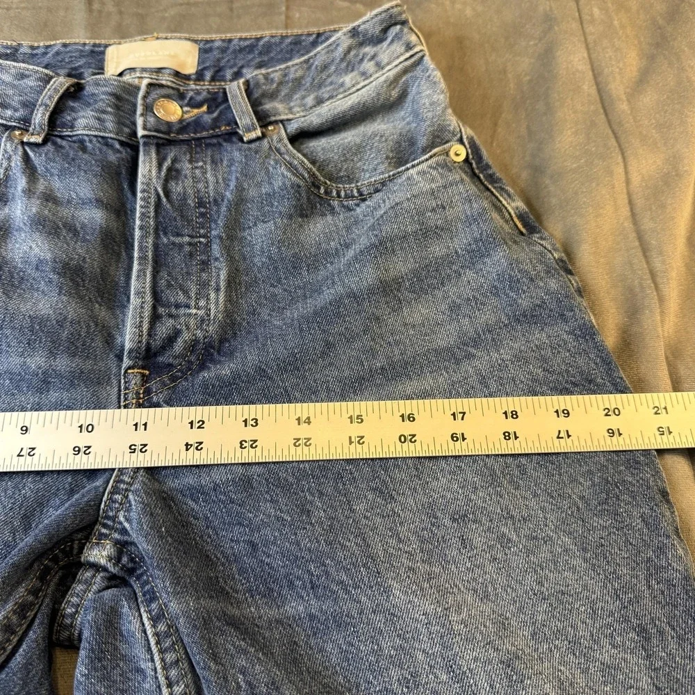 Everlane Womens Jeans 28 Blue Curvy 90s Cheeky Straight High Rise Organic Cotton